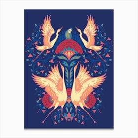 Herons And Cockatoo Canvas Print