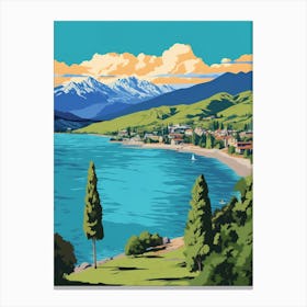 Lake Chelan Retro Pop Art 3 Canvas Print