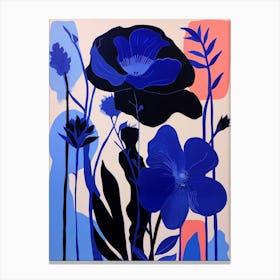Blue Flower Illustration Gladiolus 1 Canvas Print