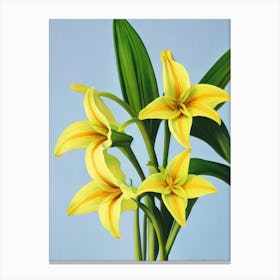 Easter Lily Bold Graphic Plant Canvas Print
