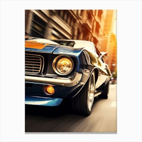 American Muscle Car In The City 017 Canvas Print