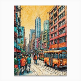 Hong Kong City Canvas Print