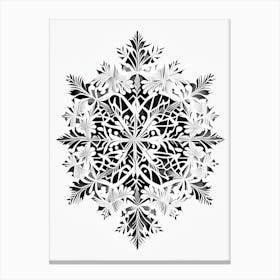Crystal, Snowflakes, William Morris Inspired 1 Canvas Print