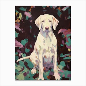 A Weimaraner Dog Painting, Impressionist 3 Canvas Print