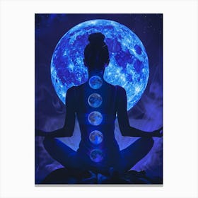 Chakras And The Moon Canvas Print