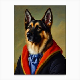 German Shepherd 3   Renaissance Portrait Oil Painting Canvas Print