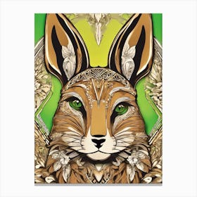 Hare brown green Canvas Print