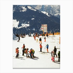 Holiday Postcard From Verbier Switzerland Canvas Print