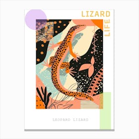 Leopard Lizard Abstract Modern Illustration 2 Poster Canvas Print