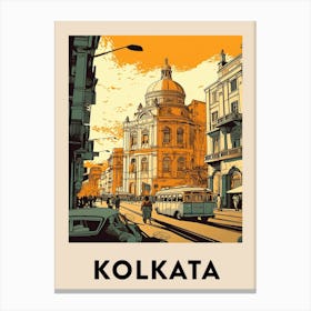 Kolkata 4 Vintage Travel Poster Canvas Print