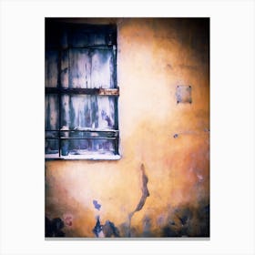 Decaying Shuttered Window Details Canvas Print
