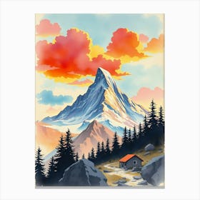 Switzerland Mountain Landscape Canvas Print