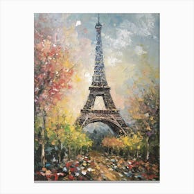 Eiffel Tower Paris France Pissarro Style 24 Canvas Print