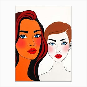 Two Women Canvas Print