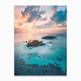 Sunset In The Maldives 1 Canvas Print