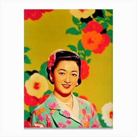 Setsuko Hara Colourful Pop Movies Art Movies Canvas Print