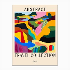 Abstract Travel Collection Poster Nigeria 4 Canvas Print