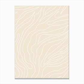 Minimal Line Beige Canvas Print