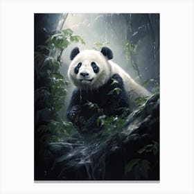 Panda Art In Tonalism Style 4 Canvas Print