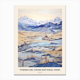 Torres Del Paine National Park Chile 4 Poster Canvas Print