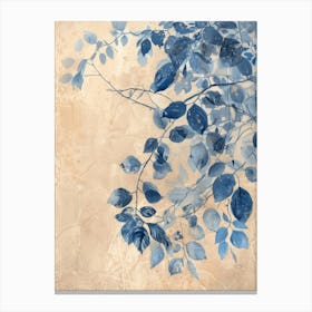 Blue Leaves Canvas Print 2 Canvas Print