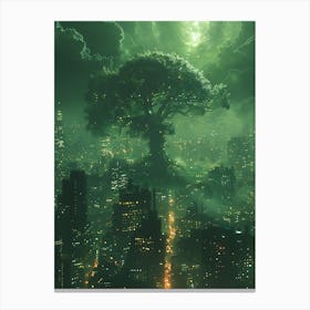 Whimsical Tree In The City 1 Canvas Print