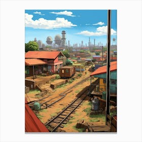 Soweto Johannesburg Cartoon 1 Canvas Print