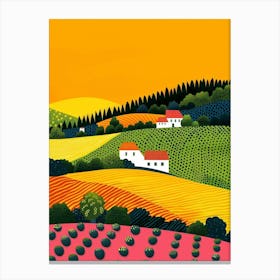 Farm In The Countryside Canvas Print