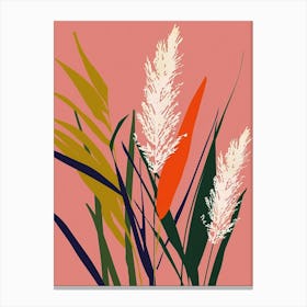 Grass Plant Minimalist Illustration 7 Canvas Print