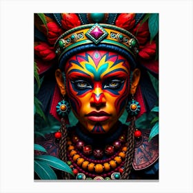 Woman In The Jungle Canvas Print