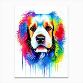Cocker Spaniel Rainbow Oil Painting dog Canvas Print