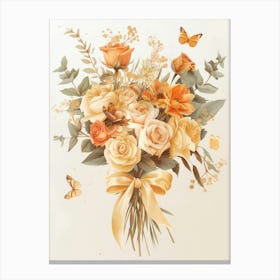 Bouquet Of Roses Canvas Print