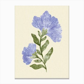 Blue Geranium Canvas Print