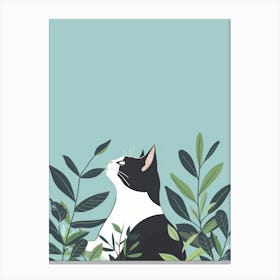 Cat In The Leaves 1 Canvas Print