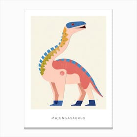 Nursery Dinosaur Art Majungasaurus Poster Canvas Print