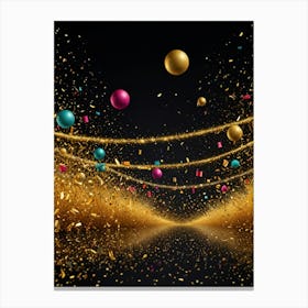 New Year Confetti Canvas Print