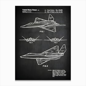 Military Decor Northrop F23 Fighter Stealth Aircraft Patent Plane Art Airplane Print Fighter Patent Aircraft Blueprint Va0801 Canvas Print