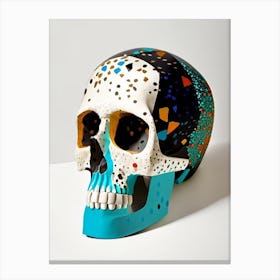 Skull With Terrazzo Patterns 2 Matisse Style Canvas Print
