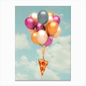 Pizza Balloon Canvas Print
