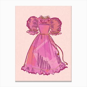 Pink Summer Dress Canvas Print