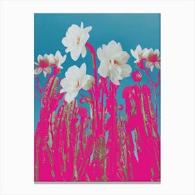 Popart Hot Pink Desert Collage Canvas Print