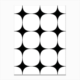 Black And White Seamless Pattern 1 Canvas Print