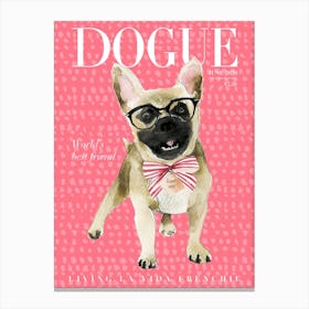 Frenchie Dogue Pink Canvas Print