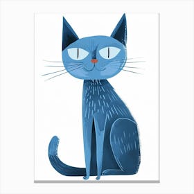 Ojos Azules Cat Clipart Illustration 6 Canvas Print