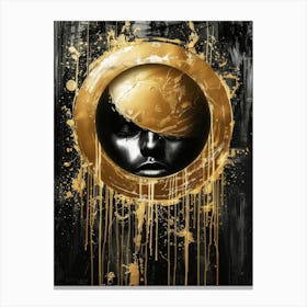 Gold And Black 79 Canvas Print