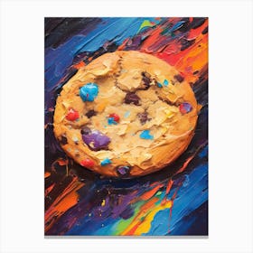 Chocolate Chip Cookie Oil Painting 5 Canvas Print
