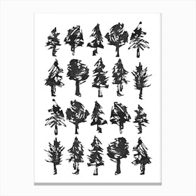 Ink Trees Canvas Print
