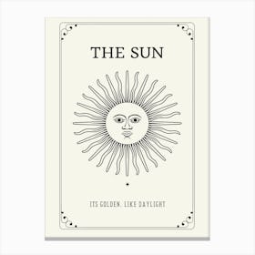 The Sun Print | The Sun and Moon Print Canvas Print
