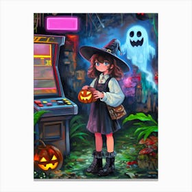 Halloween Witch Canvas Print