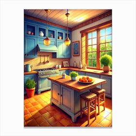 Kitchen In The Countryside Canvas Print